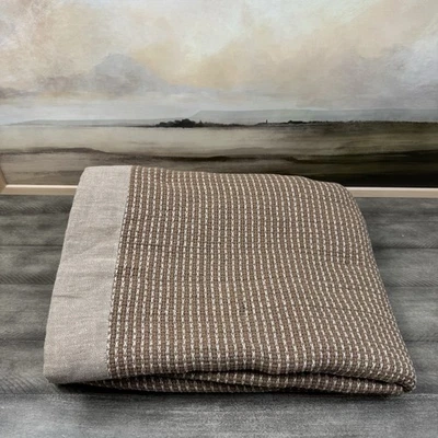 West Elm Two-Tone Cotton Linen Blanket King/Cal. King Mulberry NWOT - Image 1 of 4