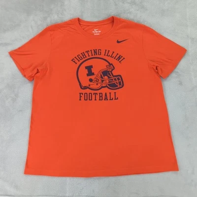 Illinois Fighting Illini T Shirt Nike Football Graphic Short Sleeve Men XL - Image 1 of 4