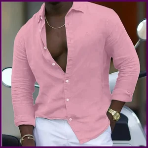 Camicia Coppie Primavera Ed Estate Nuova Coppie Stessa Casual Manica Lunga. - Foto 1 di 27