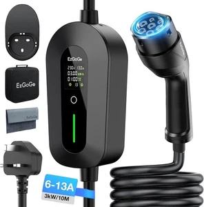 EzGoGo EV Charger Cable Type 2 to 3 Pin Plug 32.81Ft/10M Electric Car Charger 3k - Picture 1 of 7