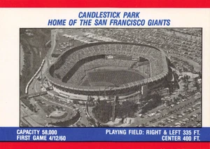 1988 Fleer Candlestick Park Stadium Card + Twins & Pirates Sticker MLB Insert - Bild 1 von 2