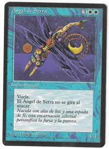 ►Magic-Style◄ MTG - Serra Angel - Spanish 4th FBB MISPRINT- Good - Picture 1 of 2