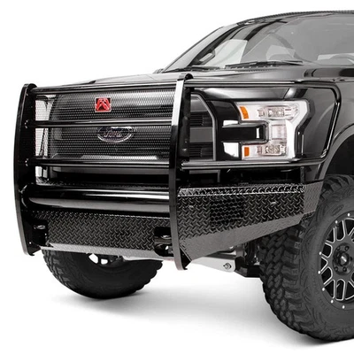 For Ford F-150 15-17 Bumper Black Steel Full Width Black Powder Coated Front HD - Imagem 1 de 3