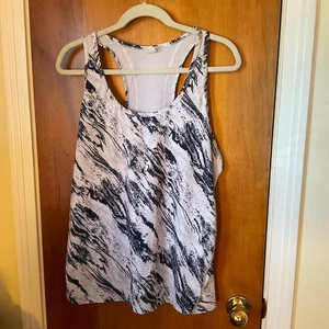 Gap Fit Tank Top Women’s Sz XL Breathable Off White Navy Blue Gray Athletic - Picture 1 of 9