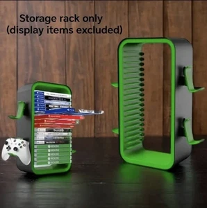 Torre de almacenamiento de juegos para PS5 PS4 Xbox One X PC Switch Soporte de disco verde/negro - Imagen 1 de 9