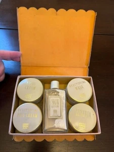 Vintage Harriet Hubbard Ayer "Way to Loveliness" Beauty Set Luxuria Milchglas Deko - Bild 1 von 22