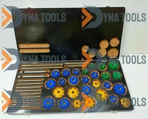 43x VALVE SEAT CUTTER TOOL KIT CARBIDE TIPPED FOR VINTAGE AND MODERN ENGINES - Picture 1 of 4