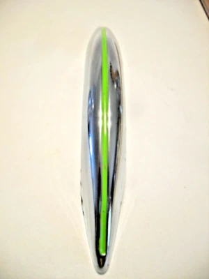 Vintage Chrome Drawer Pulls w Green Line Cabinet Door Handles National Lock - Image 1 of 4