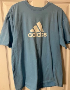 Adidas-T-Shirt-Size XL-X-Large-Tee-Carolina Blue-Adult-Licensed-Pre-Owned - Picture 1 of 1