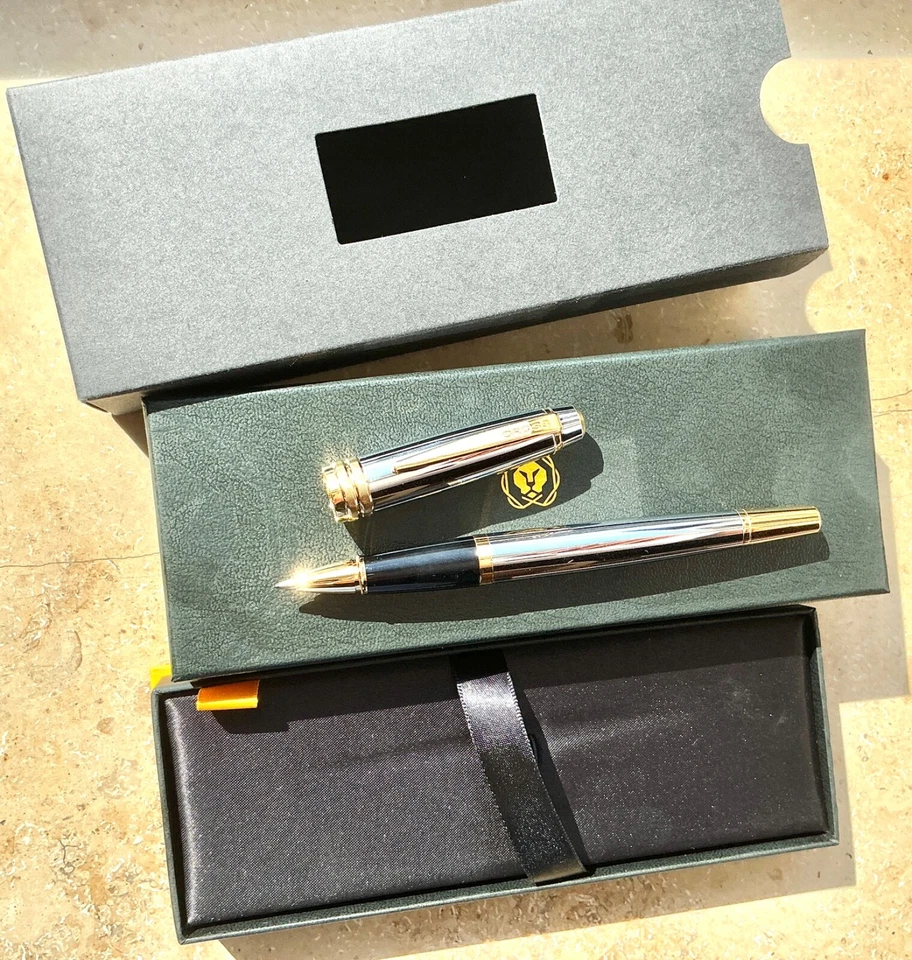 *SHOPRETOURE!* CROSS Beverly Tintenroller, chrom/gold - Bild 1 von 1