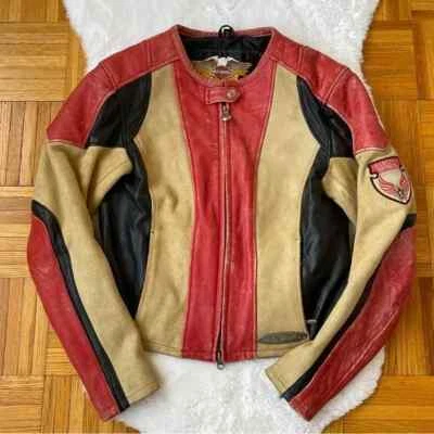 HARLEY DAVIDSON Woman leather jacket Multi color size small - Image 1 of 4