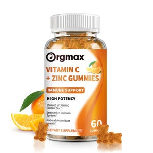 1000mg Vitamin C & 20mg Zinc Gummies for Immune Support & Antioxidant - Picture 1 of 7