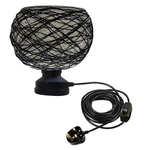Retro Table Lamp Rattan Wire Industrial LED Light Bulb Bedside Desk Light UK - Picture 1 of 9