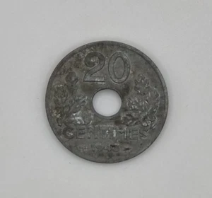 🇲🇫 France - 20 centimes 1943 - Lindauer - Type Vingt - Zinc 🇲🇫 - Foto 1 di 2