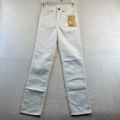 Pantalones de mezclilla vintage Levis 719-1851 25x30 rectos blancos estudiante lengüeta naranja nuevos de stock juveniles Foto 1 de 4