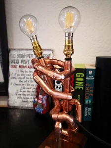 Copper Pipe Handmade Lamp  - Picture 1 of 8