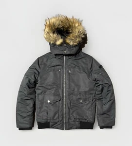 Vintage Y2K Sean John Fur Hood Parka Jacket Men’s Medium Gray Coat Hip hop - Bild 1 von 10