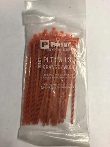 Panduit PLT1M-L3-7 orange/violett Reißverschluss Krawatten 50 Ct. - Bild 1 von 3