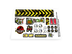 Custom Kenner 1997 Lost World Jurassic Park Humvee Stickers - Bild 1 von 4