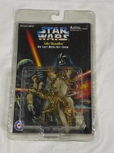 STAR WARS Luke Skywalker Die Cast Metal Key Chain 1996 PLACO TOYS Lucas Film NEW - Picture 1 of 2
