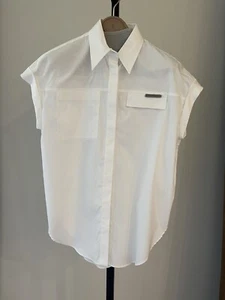 BRUNELLO CUCINELLI Cotton-Blend w/Monili Top Blouse Shirt XS/IT38 - Picture 1 of 4
