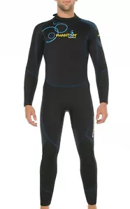 Phantom Waterman 7mm Men's Wetsuit, Stealth SuperFlex Stretch Neoprene Full Suit - Picture 1 of 6
