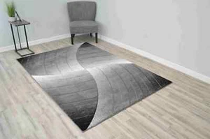 Premium Hand Carved Thick Plush Pile Modern Abstract Contemporary Geometric Rug - Picture 1 of 7