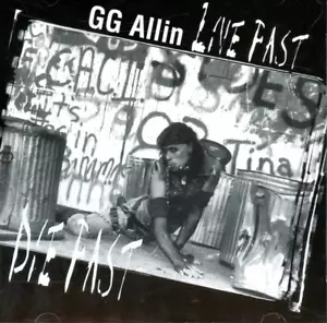 GG Allin Live Fast Die Fast EP CD Black & Blue Records 1998 punk - Foto 1 di 1