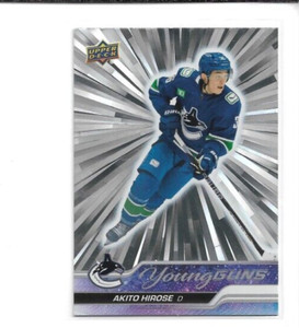 2023-24 UPPER DECK OUTBURST SILVER YOUNG GUNS # 242 AKITO HIROSE