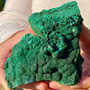 476G Lustro Naturale Malachite Grosso Occhio di Gatto Grappolo Campione Minerale Grosso - Foto 1 di 13