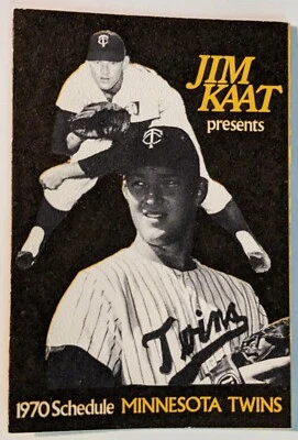 1970 MN Twins pocket schedule "Holy Grail" Jim Kaat HOF Holiday Inn Religious - Image 1 of 4