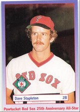 1997 Pawtucket Red Sox 25th Anniversary Dave Stapleton Pawtucket Red Sox #NNO