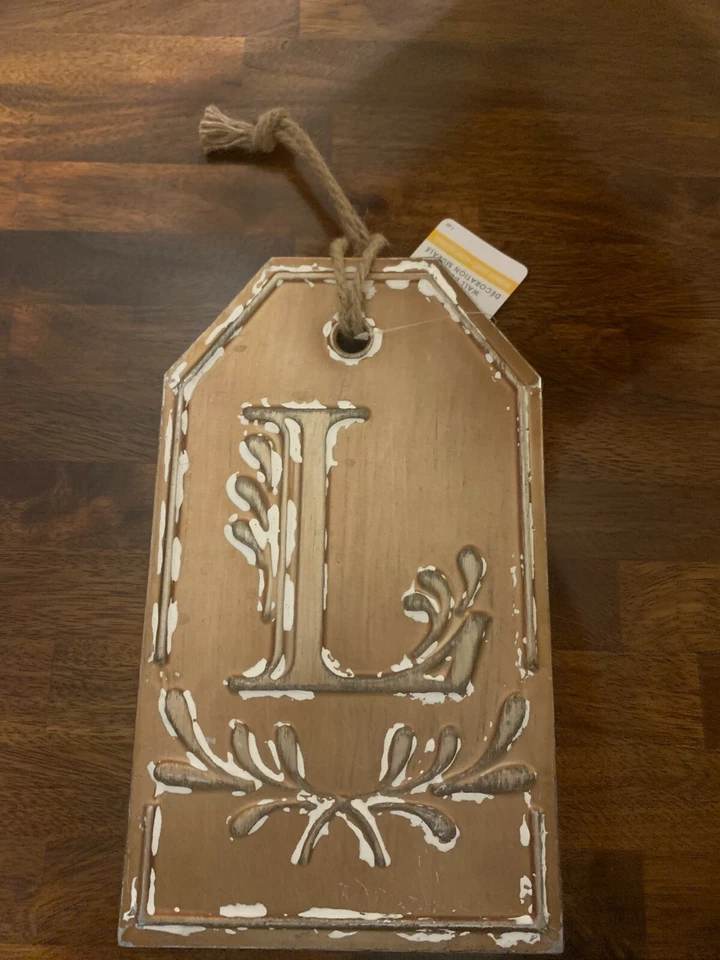 Ashland Wall Decor - Distressed Bronze Initial Plaque - L - Brand New with Tags  - Image 1 of 1