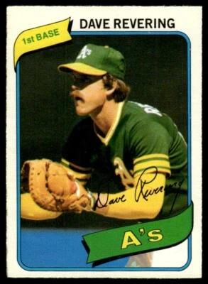 1980 O-Pee-Chee Dave Revering Oakland Athletics #227 - Image 1 of 2