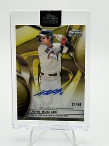 2025 Topps cromo negro Jung Hoo Lee refractor dorado automático/50 #CBA-JL - Imagen 1 de 2
