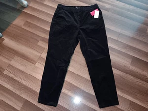 Juicy by juicy couture black corduroy womens black tapered pants SZ 18W NWT - Picture 1 of 15