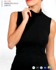 3 Maglie donna Egi sotto giacca smanicata collo lupetto in cotone modal art 1138 - Picture 1 of 1