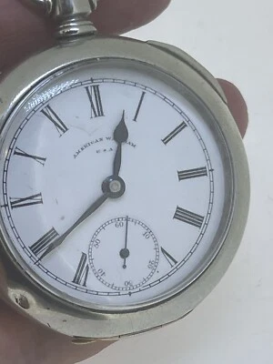 Reloj Bolsillo Grande "Waltham Watch Co, Moneda Plata" Patente Necesita Servicio Foto 1 de 4