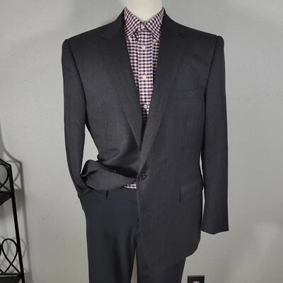 RALPH LAUREN Black label Men's Sport Coat CH Gray Herringbone Wool Cashmere 48L - Image 1 of 4