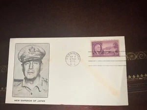 FUNDA EE. UU. SEGUNDA GUERRA MUNDIAL PRESTIGIO PATRIÓTICO MACARTHUR NUEVO EMPERADOR DE JAPÓN - Imagen 1 de 1