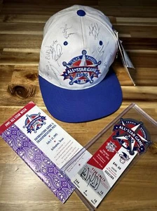 1995 MLB All-Star Game Texas Signed Cap + Pin, Ticket & Brochure - Rare Set - Bild 1 von 13