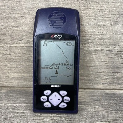 Garmin eMap AM Blue Portable Handheld 12 Parallel Channel GPS Hiking Geocaching - Image 1 of 4