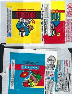 MID 1970'S- EARLY 1980'S FOOTBALL WAX WRAPPER LOT X 4 DIFF....SEE SCANS , TEARS - Picture 1 of 6