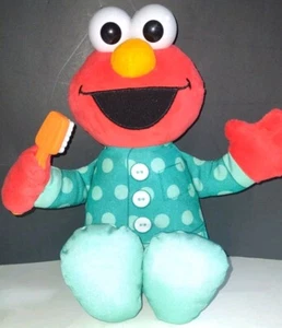 Sesame Street Brushy Brush Elmo Talking Stuffed Toy 12" Tall Tested And Working - Picture 1 of 4