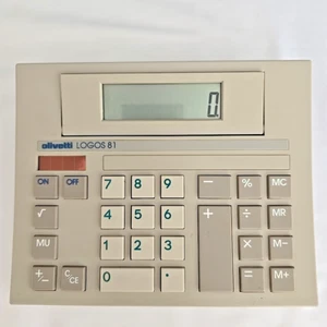 Olivetti Logos 81 Vintage LCD Calculator Retro Collectable GWO Flip Screen - Picture 1 of 4