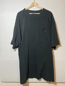 Polo By Ralph Lauren Uomo 3XL Nero Girocollo Tasca T-shirt Rosso Pony Manica Corta - Foto 1 di 10