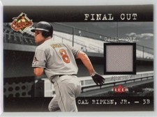 2001 Fleer Genuine Final Cut #19 Cal Ripken Jr. Jersey Insert Card