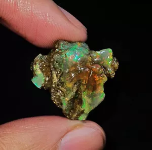 23,05 ct natürlicher Multi Feuer äthiopischer Opal Öl grob AAA-Qualität loser Edelstein - Bild 1 von 5