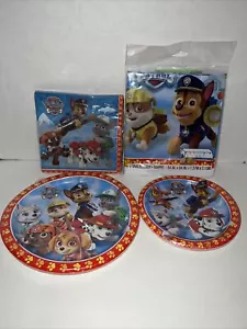 PAW PATROL TABLE COVER Plastic Birthday Party Supplies Decoration Plates Napkins - Picture 1 of 13