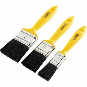 JUEGO DE PINCELES DE PINTURA STANLEY HOBBY PAQUETE DE TRES - 1", 1 1⁄2"", 2"" - CERDAS SINTÉTICAS - Imagen 1 de 3